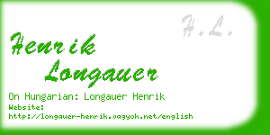 henrik longauer business card